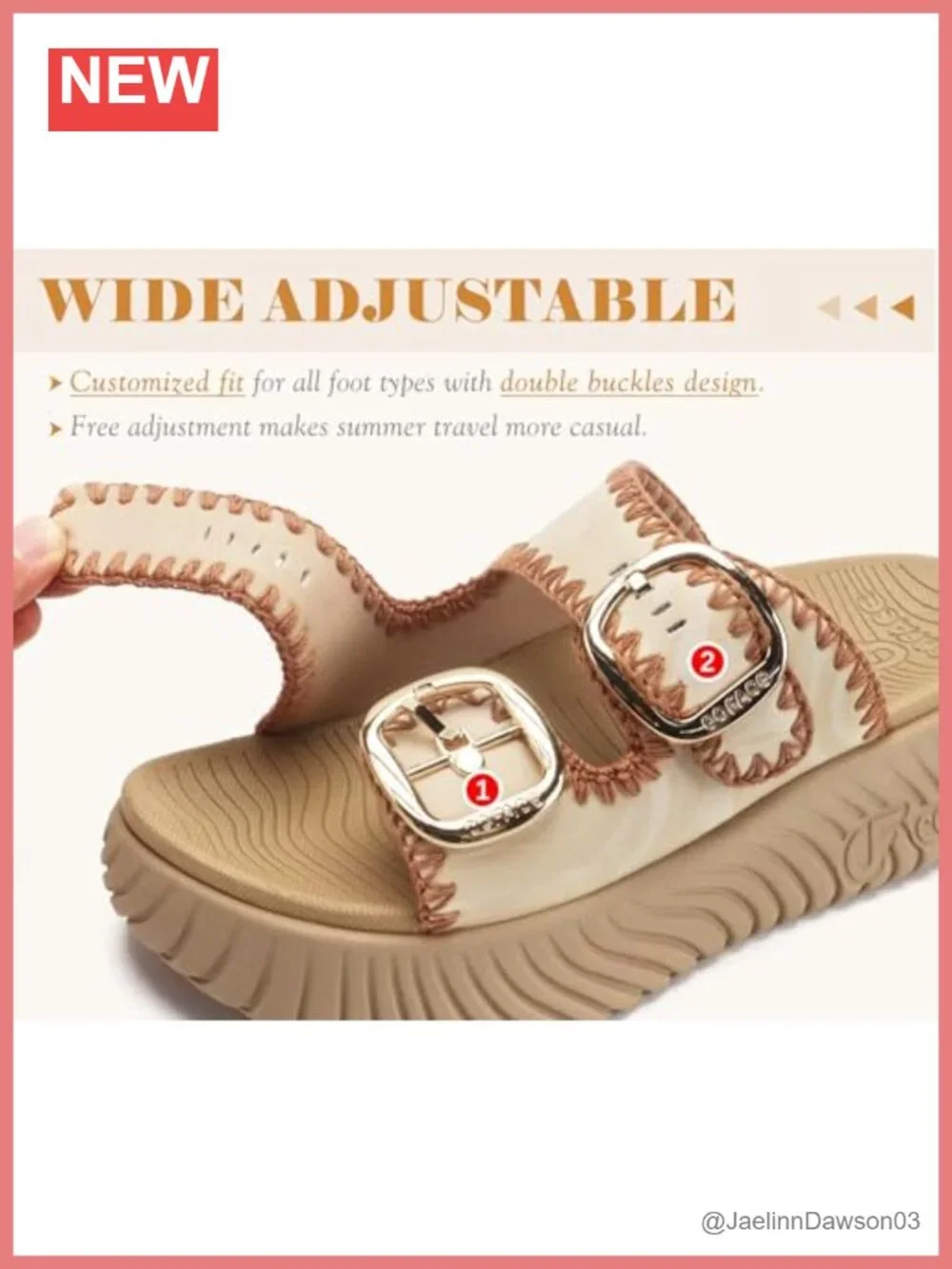 Women's Platform Sandals with Orthotic Arch Support, Boho Woven Slip On